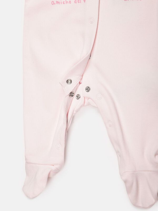 Pink Printed Babysuit-Front Opening image number 2
